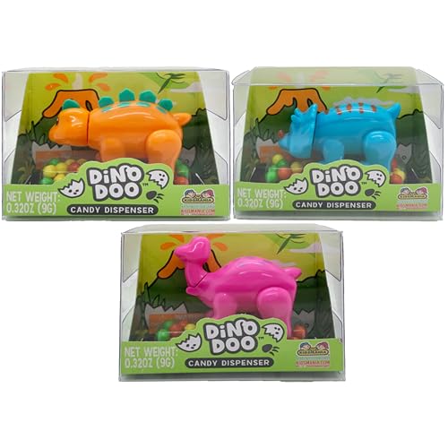 Kidsmania Dino Doo Mini Candy Dispensers 3-Pack