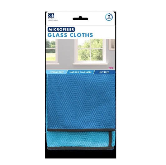 Schroeder Microfiber Glass Cleaning Cloth 12x16in 2pk