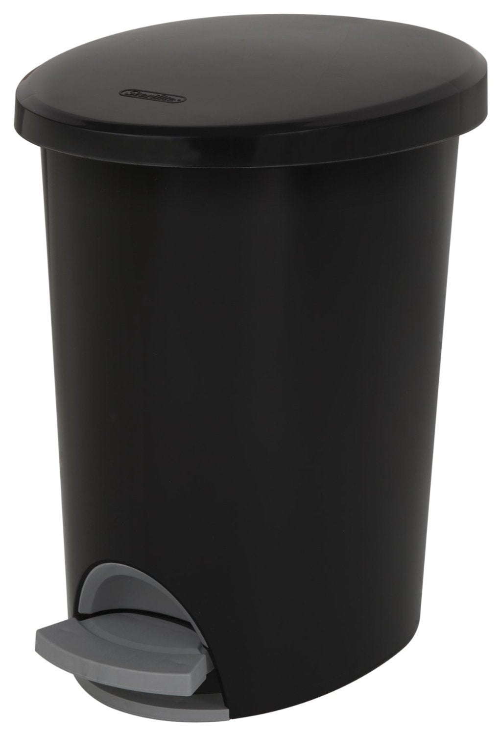 Sterilite Step-On Waste Basket 2.6 Gal Black 10819002