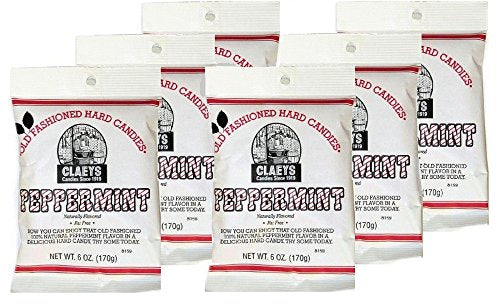 Claey's Natural Peppermint Candy 6x6oz