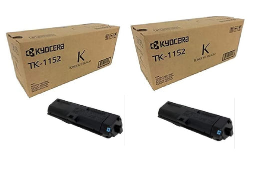 Kyocera TK-1152 Black Standad Yield Toner Cartridge 2 Pack for ECOSYS M2635dw in Retail Packaging