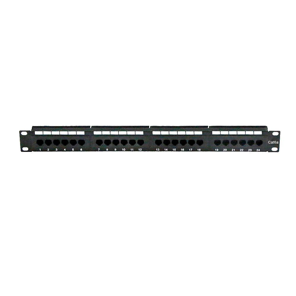 CableWholesale 24-Port Cat6a Patch Panel 1U