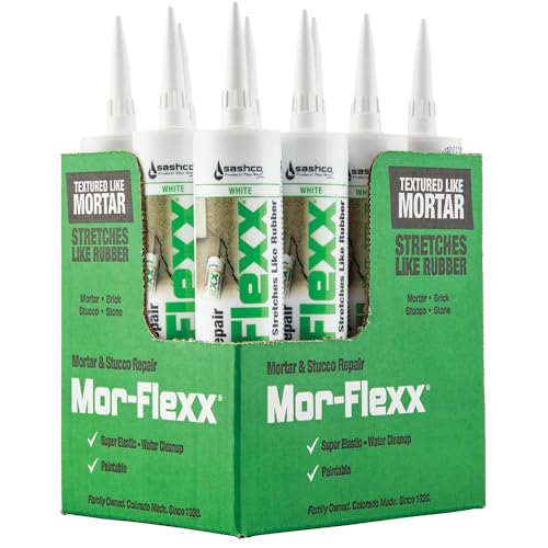 Sashco 15016 Mor-Flexx White Flexible Sealant 10.5 oz, 12-Pack