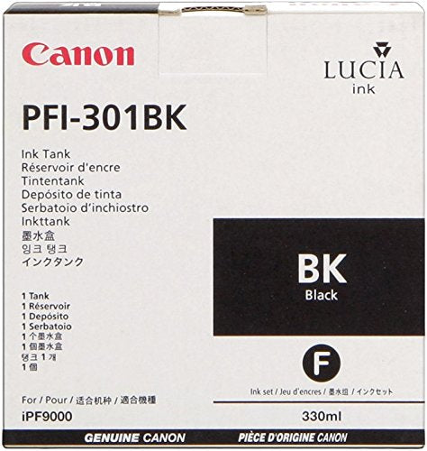 Canon PFI-301BK 1486B001AA Ink Tank 330ml