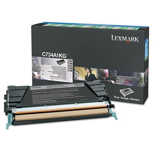 Genuine OEM brand name Lexmark X746 Black High Yield Toner Cartridge (12K Yield) X746H1KG