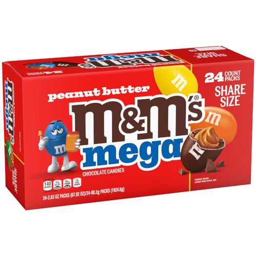 M&M'S Peanut Butter Chocolate Candy 2.83 oz Pack of 24