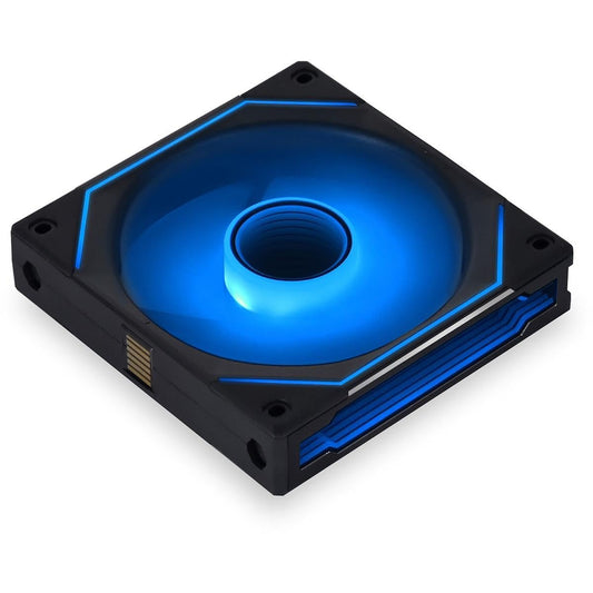 Lian Li UNI Fan SL-Infinity 120-Single Pack-ARGB Fan-Infinity Mirror-Daisy-Chain Design-Customizable Lighting Effects-One Cable Connection-Without Controller-Black-(UF-SLIN120-1B)