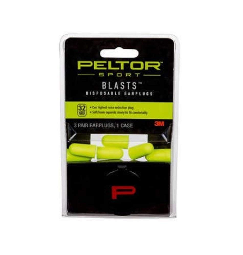 AEARO EAR AO SAFETY EAR BLASTS DISPOSABLE EAR PLUGS NRR: 33dB / Pk: Blister Card / Ct: 3 pr