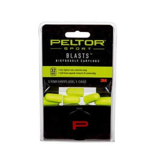 AEARO EAR AO SAFETY EAR BLASTS DISPOSABLE EAR PLUGS NRR: 33dB / Pk: Blister Card / Ct: 3 pr