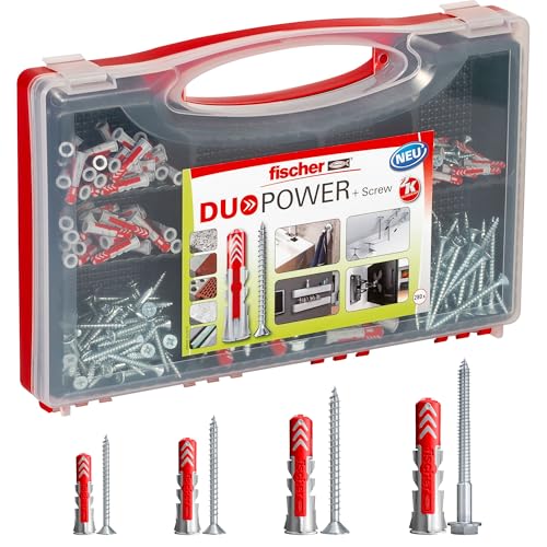 Fischer DUOPOWER 536091 Redbox Wall Plugs + Screws