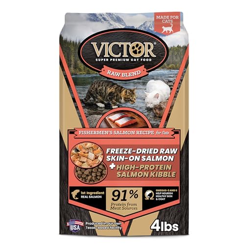 VICTOR Raw Kibble Salmon Cat Food 4 lb