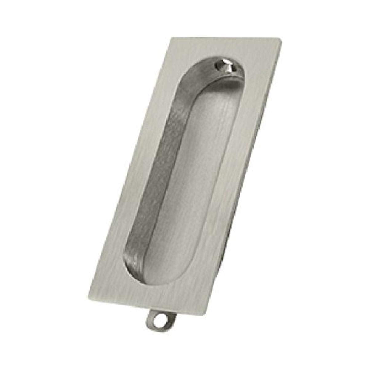 Deltana Flush Pull Rectangle 3-1/8in x 15/16in Satin Nickel