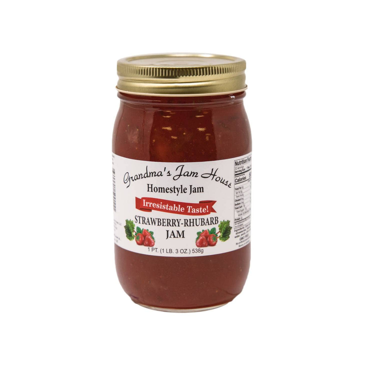Grandma's Jam House Strawberry Rhubarb Jam 1 Pint