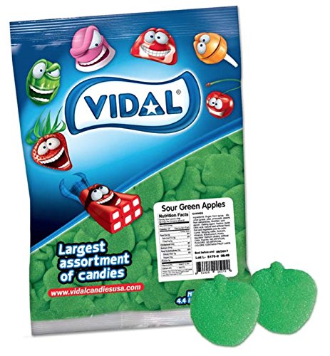 Vidal Sour Green Apple Gummies 4.4lb Bulk