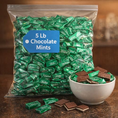 Andes Crème de Menthe After-Dinner Chocolate Mints,5 Pounds 10041186000931
