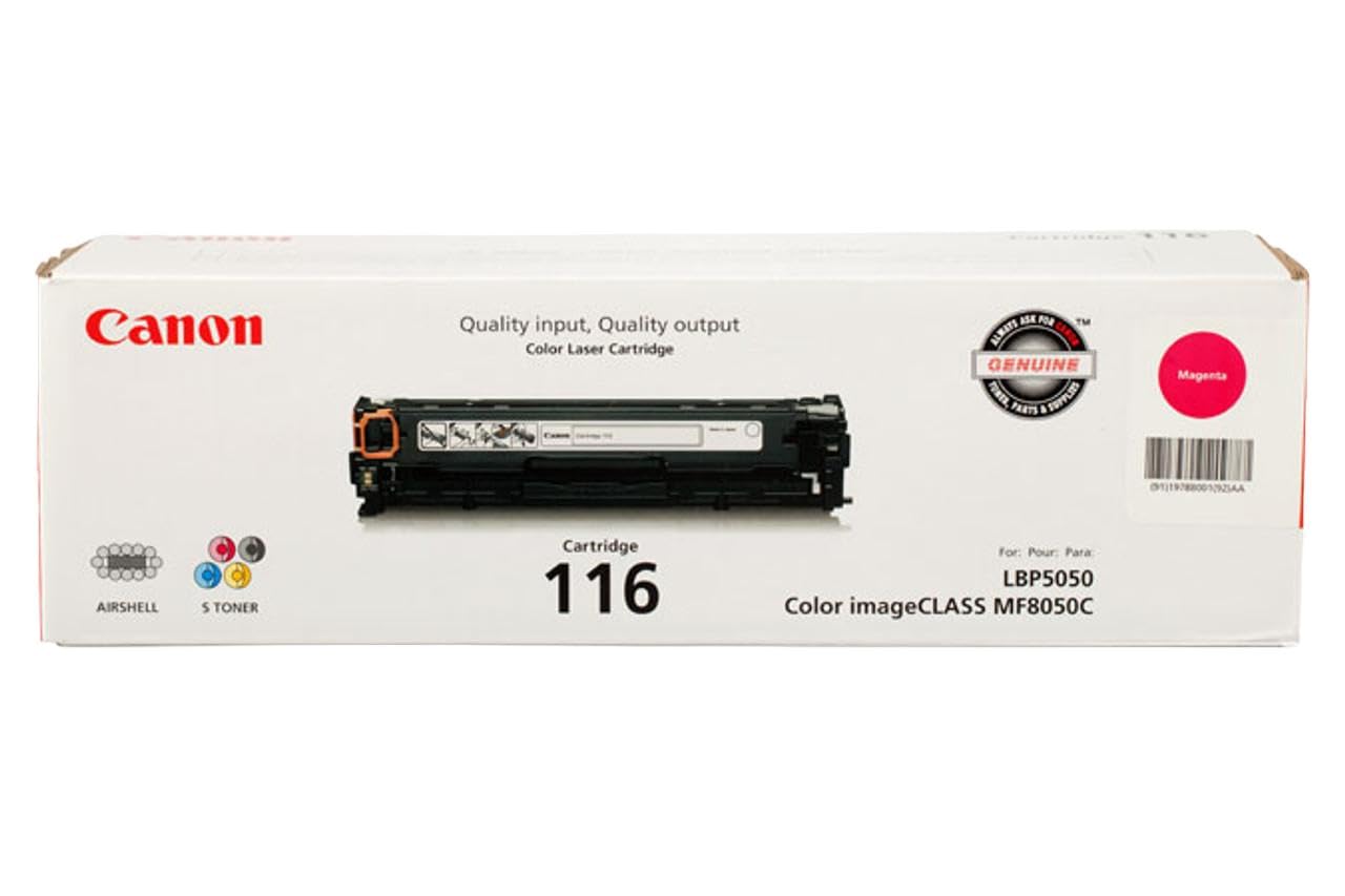 Canon Genuine 116 Magenta Toner Cartridge Compatible with MF8050Cn, MF8080Cw