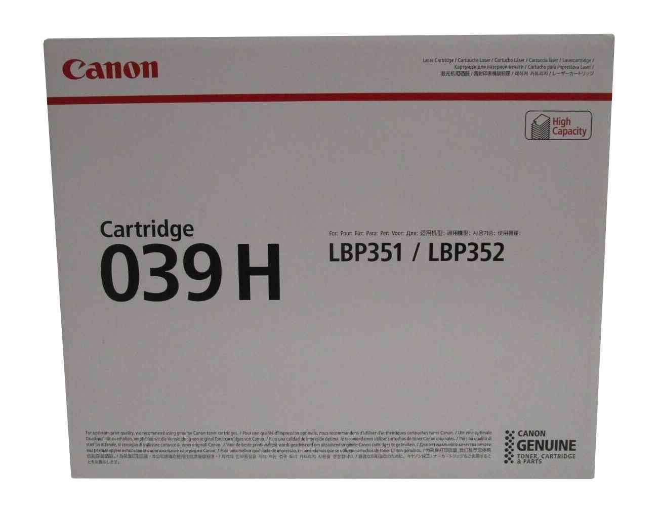 Canon Toner Black Cartridge 039H, 0288C002