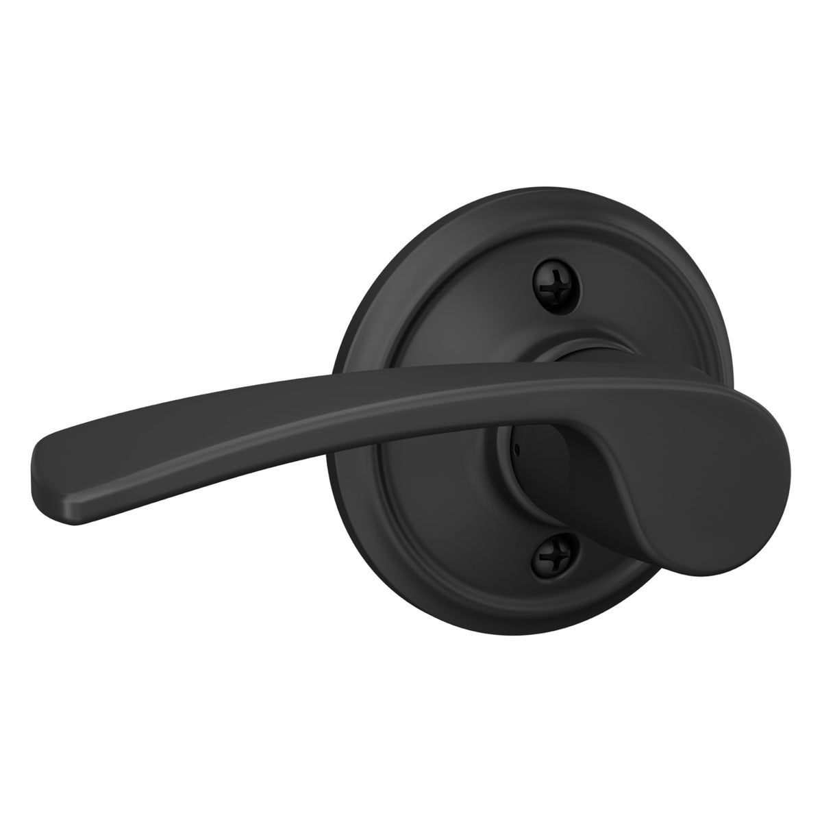 SCHLAGE Merano Right Handed Lever Non-Turning Lock, Matte Black (F170 MER 622 RH) - FA170MER622RH