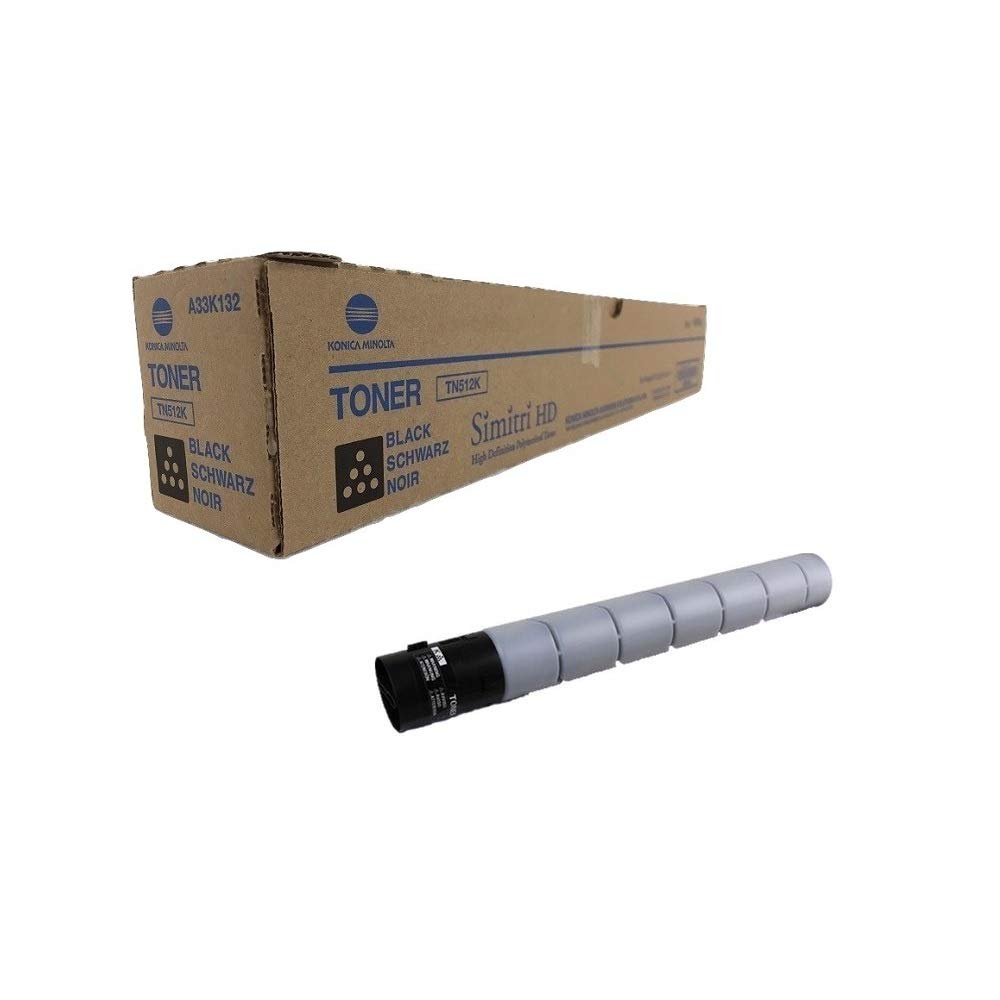 Konica Minolta TN512K A33K132 Bizhub C454 C554 Toner Cartridge (Black) in Retail Packaging