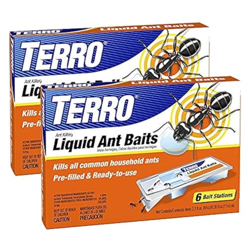 TERRO Ant Killer Bait Stations T300B - Liquid Bait to Eliminate Ants - Bait System - 12 Count Stations for Effective Indoor Ant Control