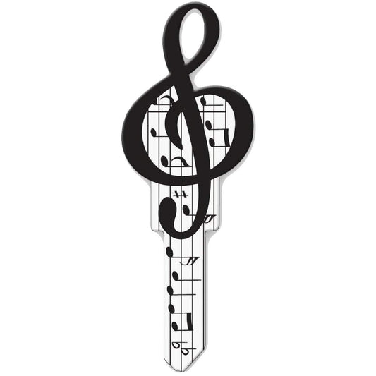 Lucky Line Key Shapes, MUSIC, House Key Blank, KW1/11, 1 Key (B125K)