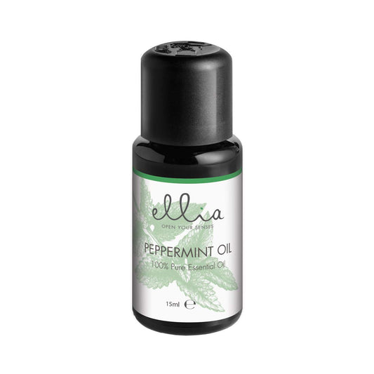 Ellia Aroma Diffuser Peppermint Essential Oil Mix, Pure Aromatherapy Diffusing, Cooling Refreshing, Perfect Pick Me Up, Boost Focus + Energy, Long Lasting UV Protection Bottle – Peppermint, 15 ml
