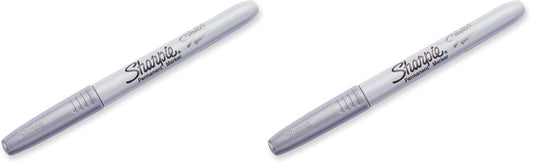 SHARPIE Br&s Permanent Marker, Fine Point, Nontoxic, Metallic Silver (39013) (Pack of 2)