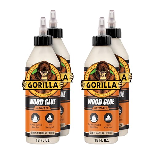 Gorilla Ultimate Waterproof Wood Glue 18oz 4-Pack