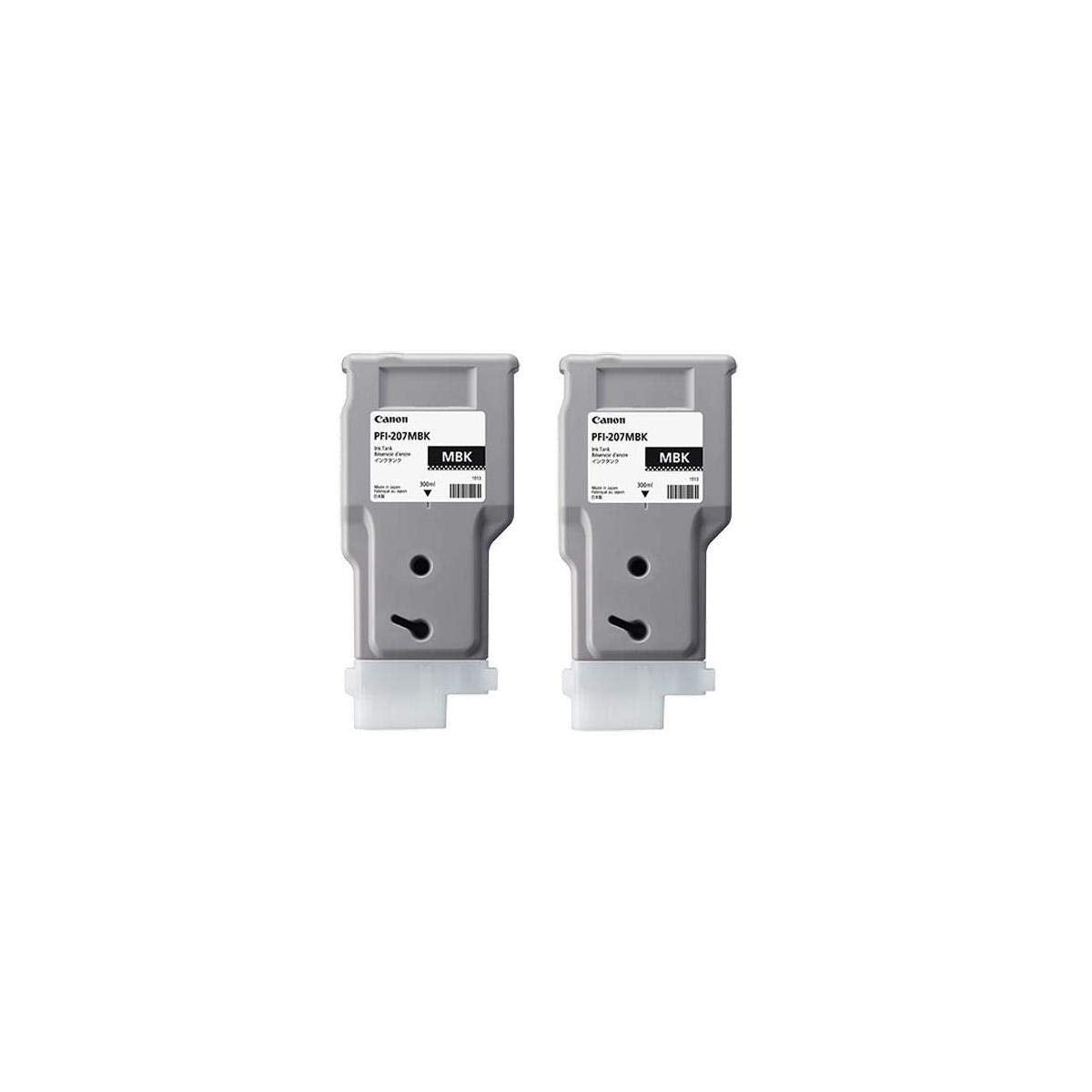 Canon PFI-207MBK Ink for iPF Printers Matte Black 2-Pack