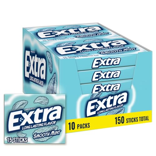 Extra Smooth Mint Sugarfree Gum 15ct Pack of 10