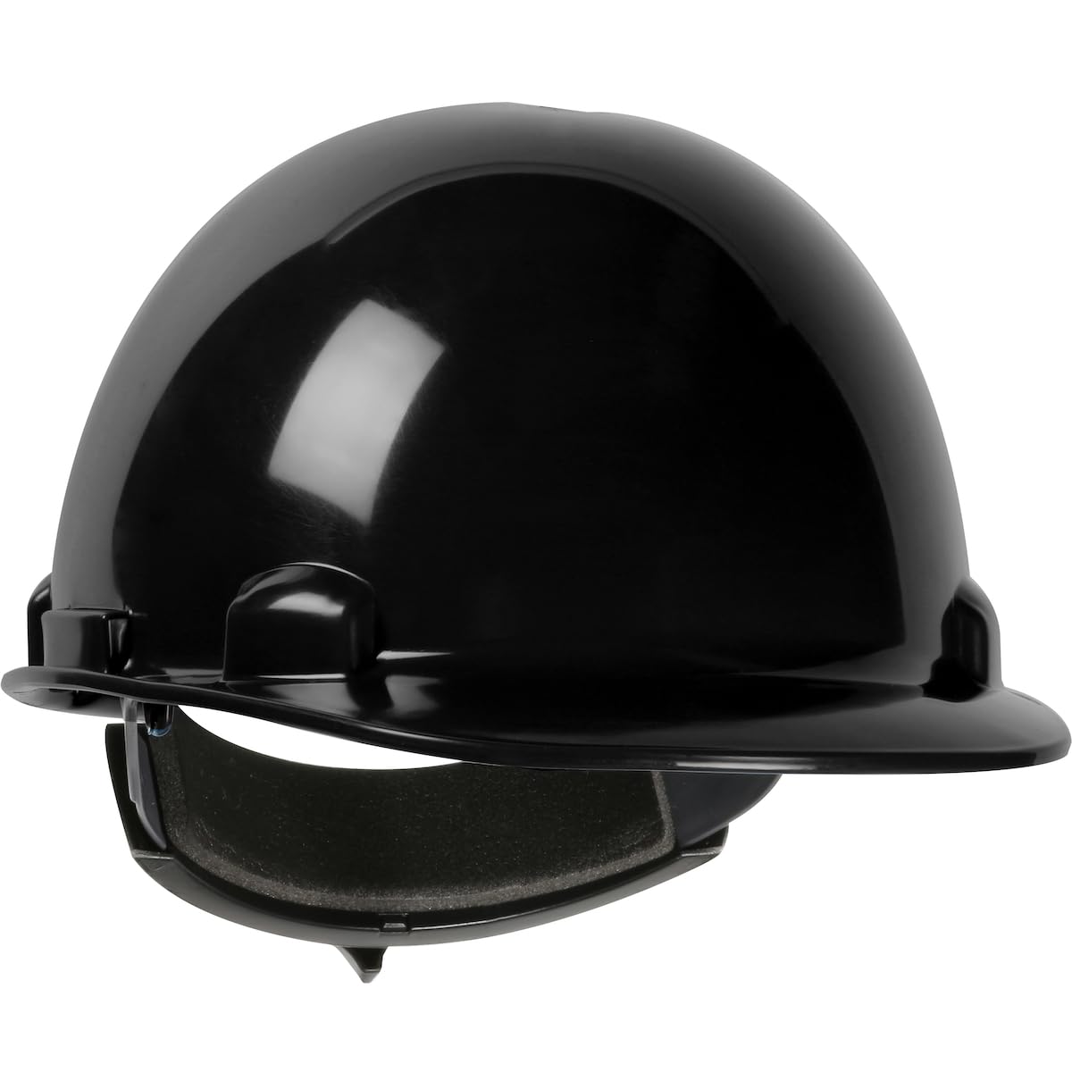 Dynamic Dom Cap Style Hard Hat, HDPE Shell, ANSI Type 1, Class E, 4-Point Suspension, Wheel Ratchet Adjustment, Black (280-HP341R-11)