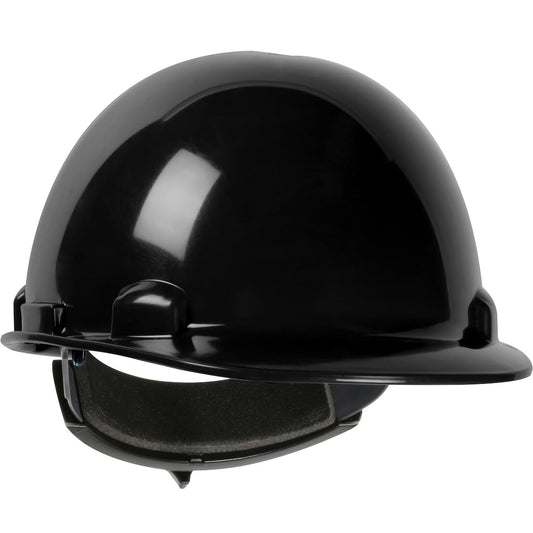 Dynamic Dom Cap Style Hard Hat, HDPE Shell, ANSI Type 1, Class E, 4-Point Suspension, Wheel Ratchet Adjustment, Black (280-HP341R-11)