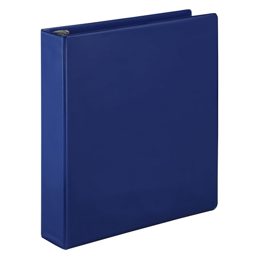 3-Ring Binder,w/Pckts,Vinyl,300 SH Cap.,1-1/2",12/CT,DKBlue Color: Dark Blue