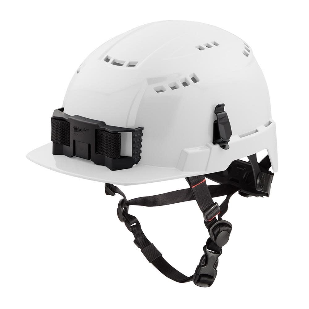 MILWAUKEE White Front Brim Vented Safety Helmet Type 2 CL