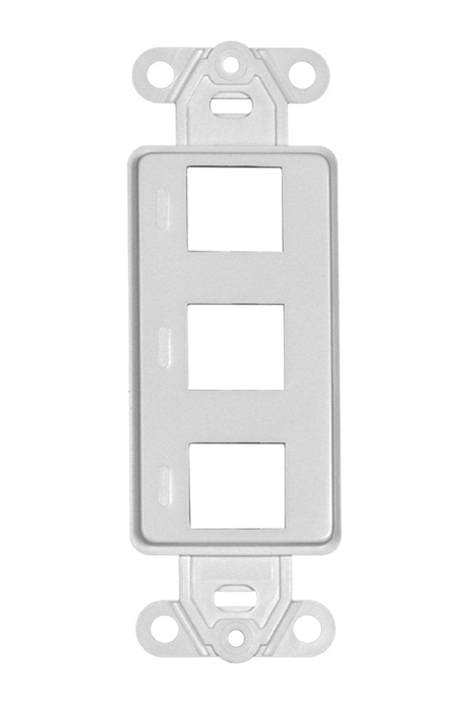CableWholesale Decora Wall Plate Insert, 3 Hole, White