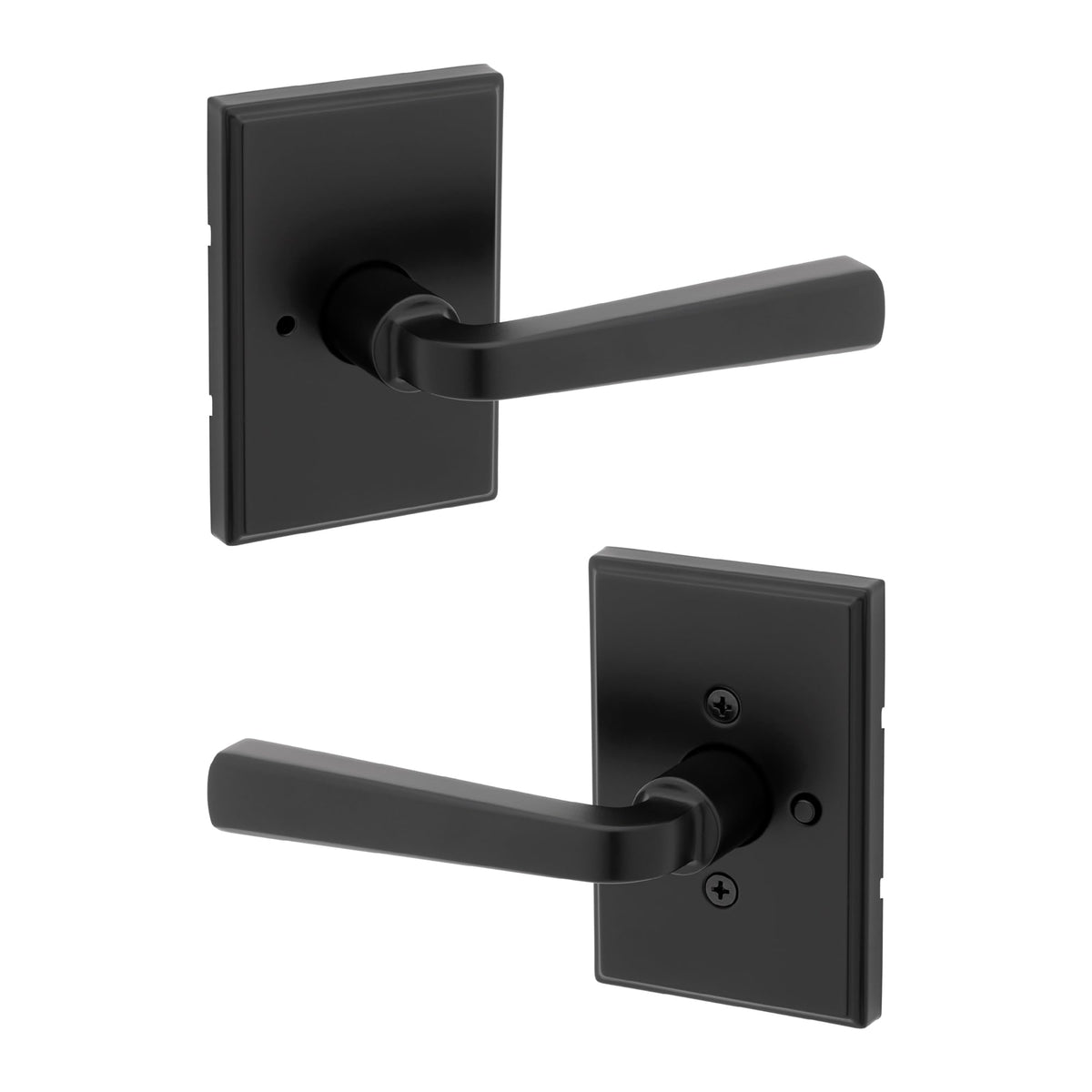 Kwikset Trafford Privacy Door Lever Matte Black