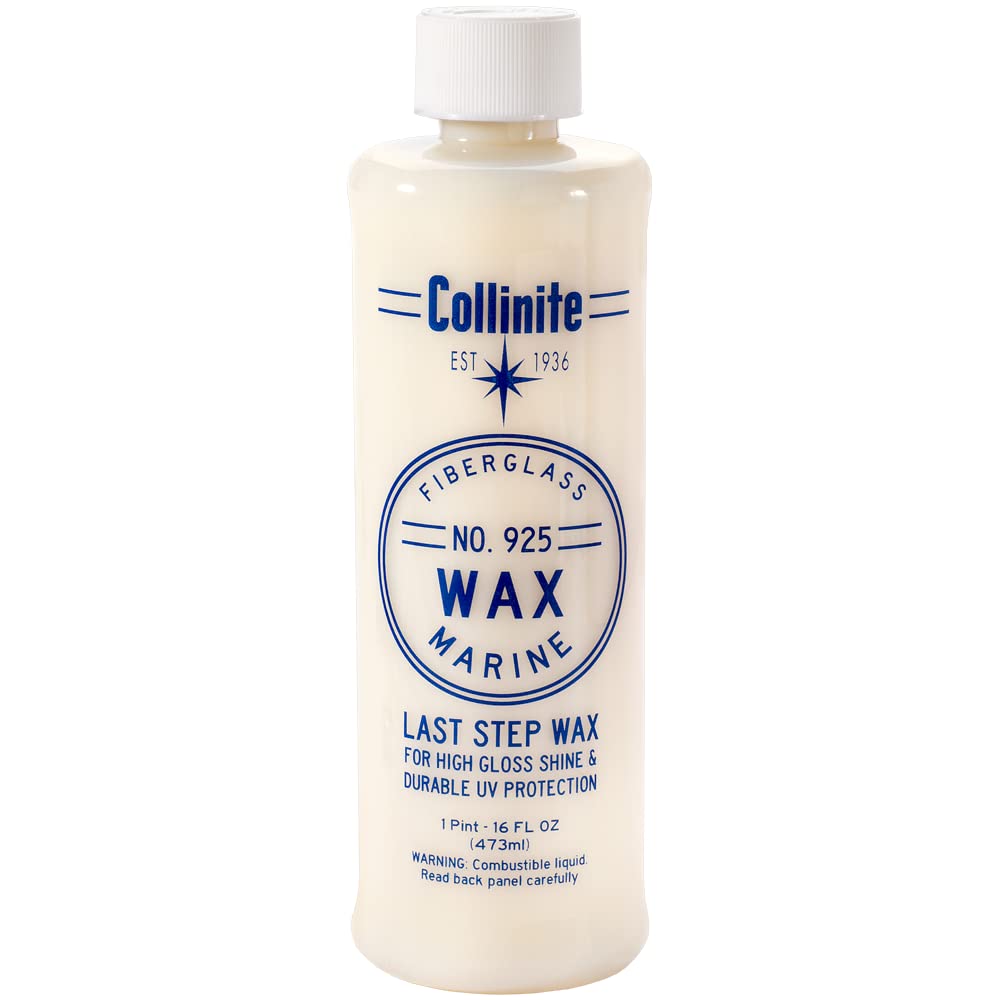 Collinite 925 Wax- Marine/RV Carnauba + Polymer Wax Sealant for Long-Lasting Fiberglass Protection. Easy to Apply+DA Friendly. Prevents Oxidation + Provides High Gloss Shine+UV Protection (16 fl oz)