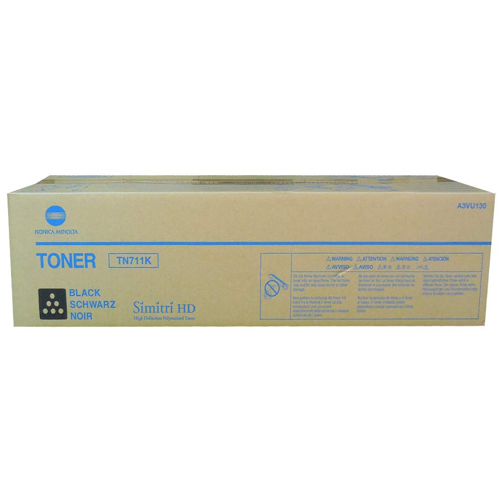 Konica Minolta Genuine OEM A3VU130 (TN711K) TN-711K Black Toner Cartridge (47.2K YLD)