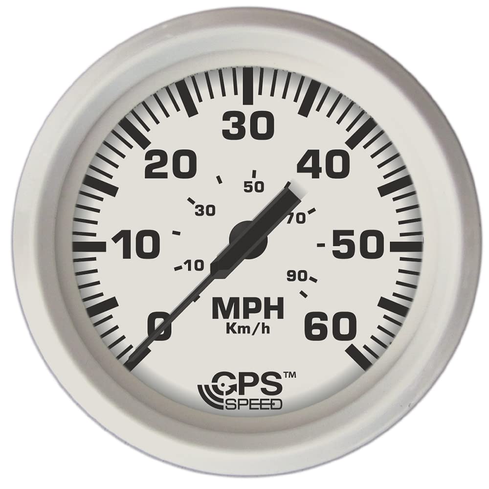 Faria Dress White 4" GPS Speedometer 60 MPH