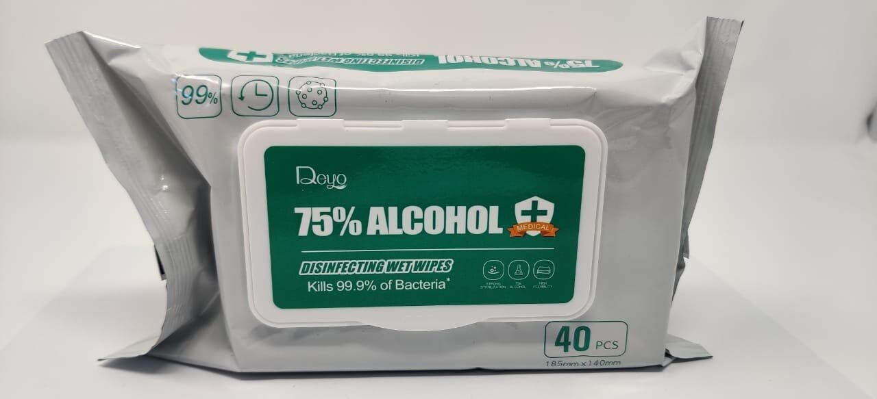 Alcohol Wipes Resalable 40 Sheets