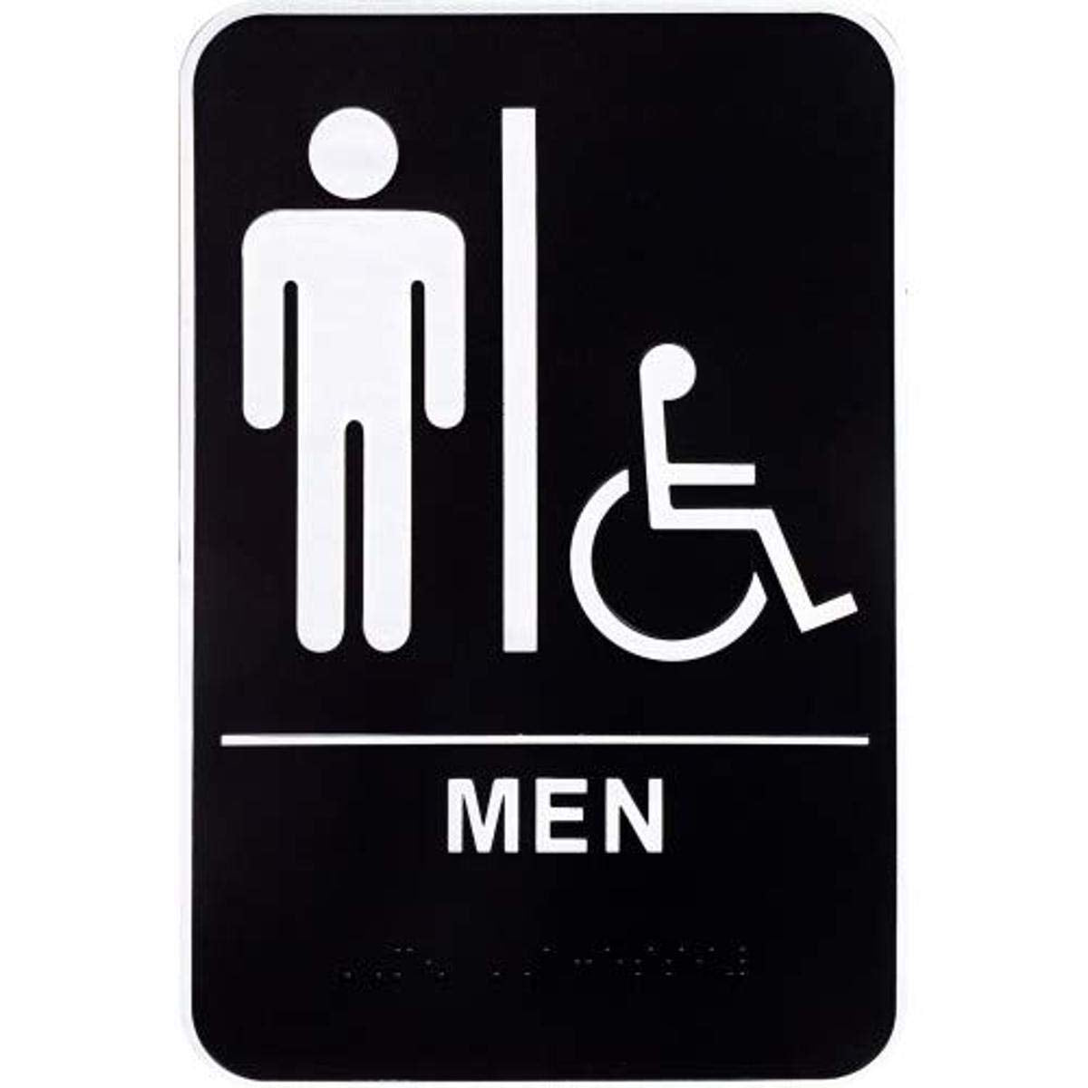 HILLMAN Men's Handicap Restroom Sign 6x9