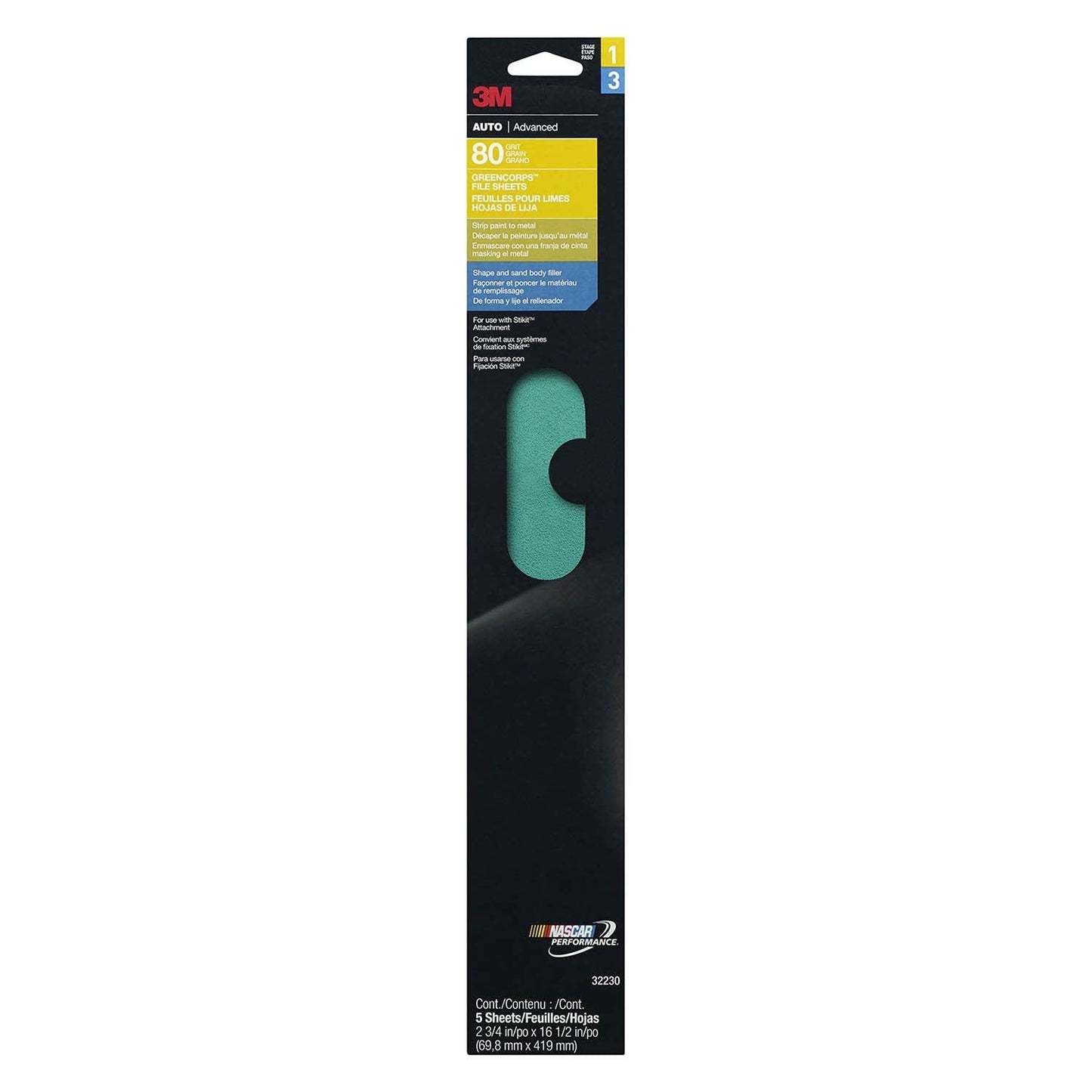 3M Stikit GC File Sheets 80D 5-Pack 32230