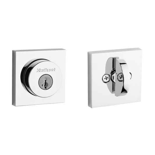 Kwikset Milan 158 Deadbolt, Polished Chrome