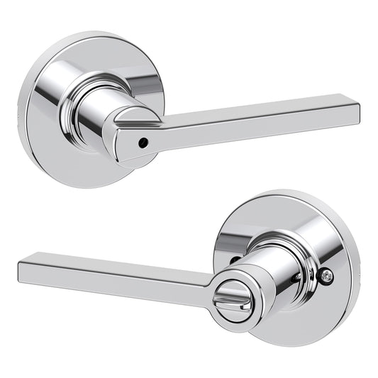 Kwikset Casey Interior Privacy Door Handle, Polished Chrome