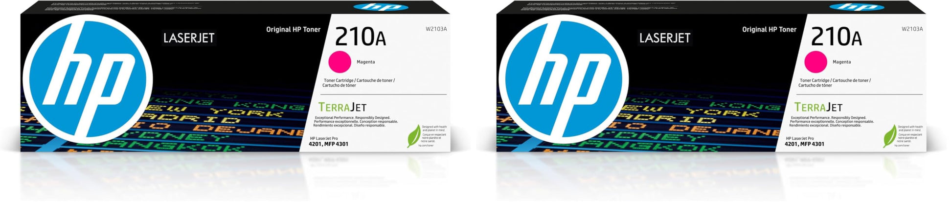HP 210A Magenta Toner Cartridge | Works Color LaserJet Pro 4201,Color LaserJet Pro MFP 4301 Series | W2103A,(Pack of 2)