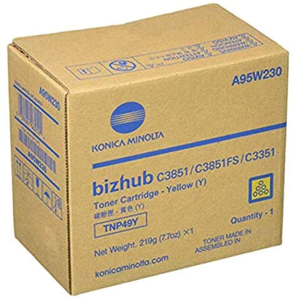 Konica Minolta TNP49Y Yellow Toner Cartridge A95W230 12K Yield