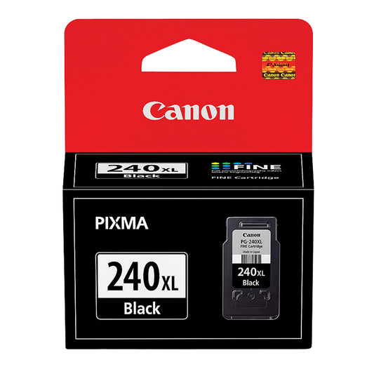Canon PG-240 XL Genuine Black Ink Cartridge, Compatible with MG2120/3120/4120, MX512/432/472/372/392/522/532/452, MG2220/3220/4220/3520/3620, TS5120