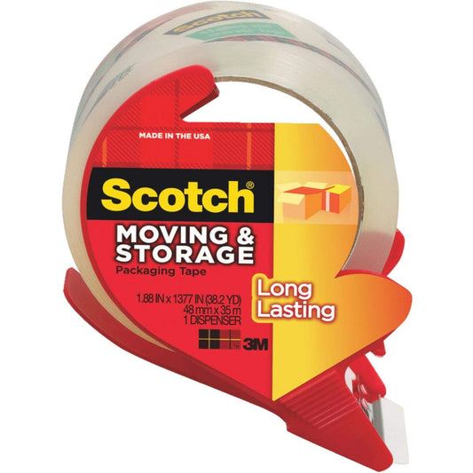 Scotch 3650S-RD 2" X 55 Yds Clear Scotch Super Packing Tape W/ Dispenser