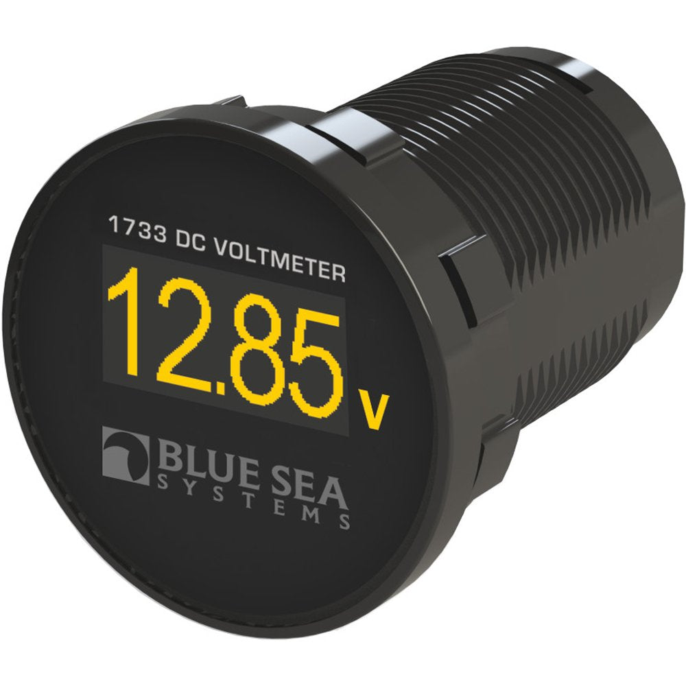 Blue Sea Systems 1733 Mini OLED DC Voltmeter Yellow