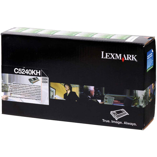 Lexmark C5240KH High-Yield Toner Cartridge, Black - in Retail Packaging